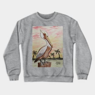 Pelican at Sunset Crewneck Sweatshirt